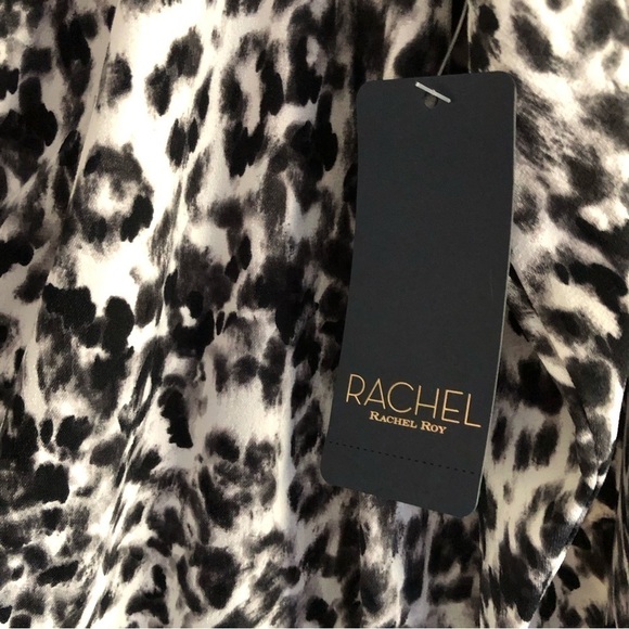 Rachel Rachel Roy Draped Front Long Sleeve Pullover 1X Black White - Picture 6 of 9